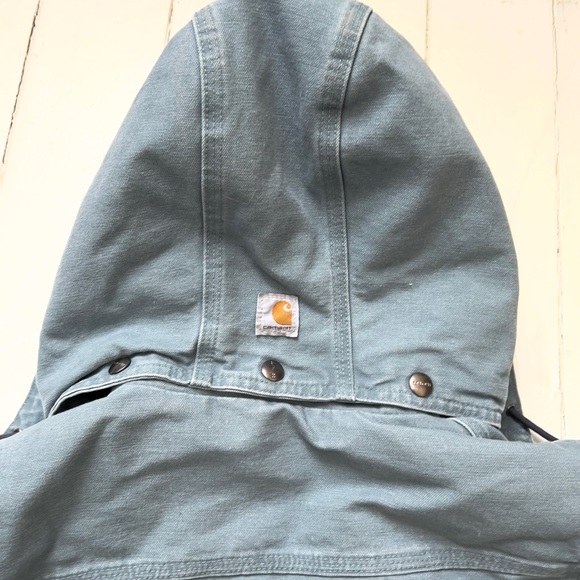 Carhartt blue canvas, Sherpa fleece lined jacket.  Size woman’s M - Picture 6 of 9